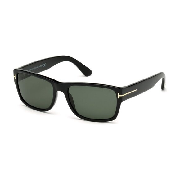NEW FT0445/S 01N TOM FORD TF445 01N MEN SHINY BLACK/GREEN 58 MM SUNGLASSES